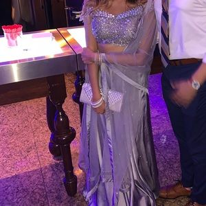 Indian Silver Lengha